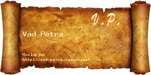 Vad Petra névjegykártya